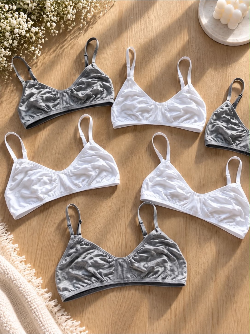NWT Joe’s Jeans Bralette Bundle XS – White & Grey – 6 Pieces